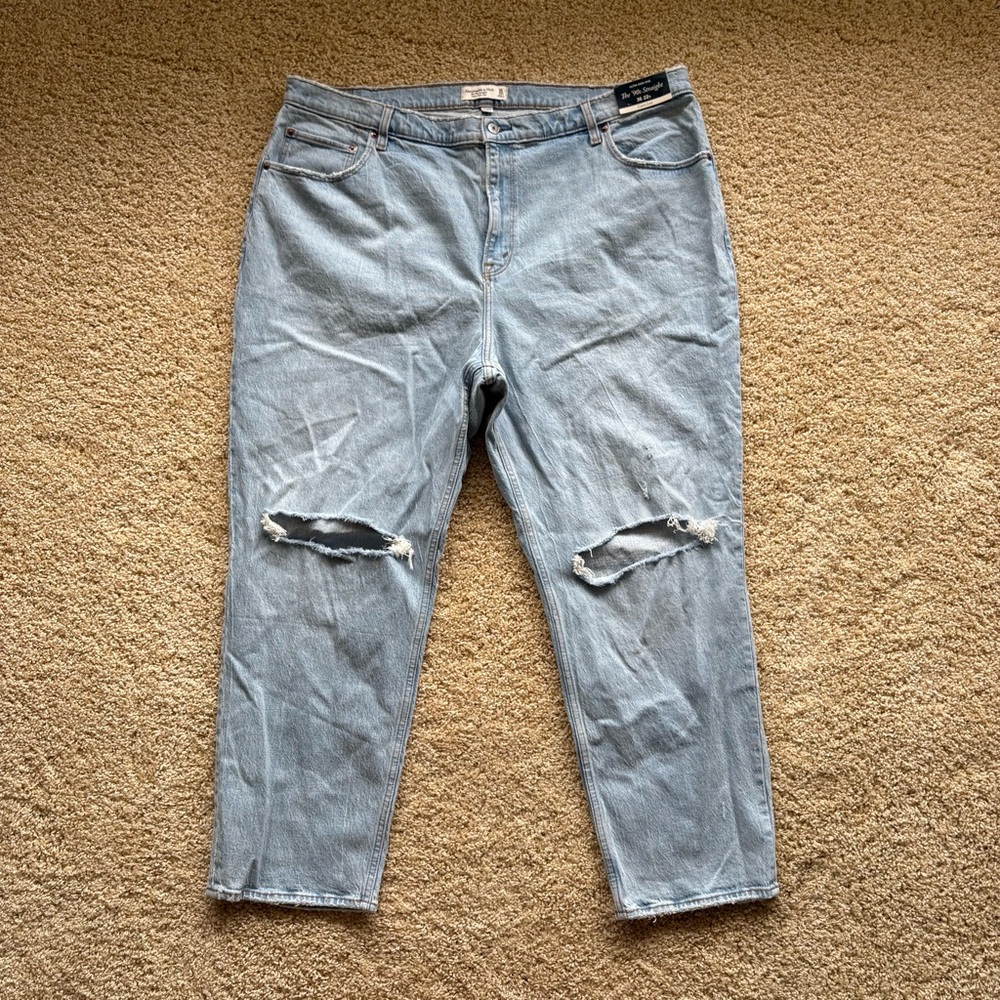 Abercrombie & Fitch The 90s Straight Ultra High Rise Jeans 36/22S Curve Love